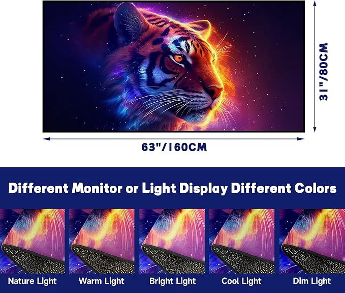 Galaxy Tiger Rug 3D Fierce Tigers Area Rugs for Bedroom Living Room Playroom Gameroom Boys Kids Fire Glitter Carpet Throw Rugs Floor Mat 63 in x 31 in