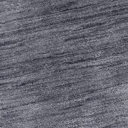 Hand Knotted Loom Wool ECO-Friendly Area Rugs - 10'x10', Round, Charcoal Color, Solid Plain Design, High Pile Handmade Anti Skid Area Rugs for Living Room, Bed Room (L00111)