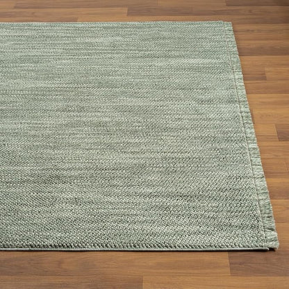LUXE WEAVERS Solid Machine Woven Green 2x3 Area Rug, Indoor Stain-Resistant Carpet