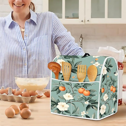 Mixer Dust Cover for 6-8 Qt Stand Mixer, Cloth Cover with 2 Storage Pockets for Stand Mixer Protective Covers Large for 6-8 Quart Mixer