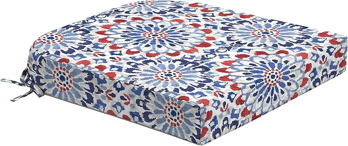 Arden Foam Outdoor Round Back Seat Cushion, 20 x 19, Made with ProFoam, Rain-Proof, Fade Resistant, Clark Blue