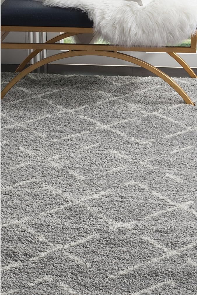 SAFAVIEH Arizona Shag Collection Area Rug - 3'2" x 5', Ivory & Beige, Moroccan Boho Design, Non-Shedding & Easy to Clean, Ideal for Living Room, Bedroom, Dining Space (ASG743A)