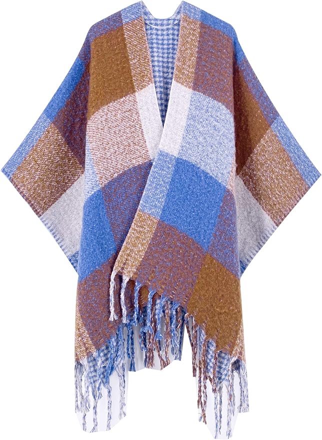 Breezy Lane Women's Shawl Wraps Warm Poncho Ruana Wrap Cardigan