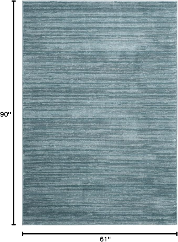 SAFAVIEH Vision Collection Area Rug - 5'1" x 7'6", Aqua, Modern Ombre Design, Non-Shedding & Easy to Clean, Ideal for Living Room, Bedroom, Dining Space (VSN606B)