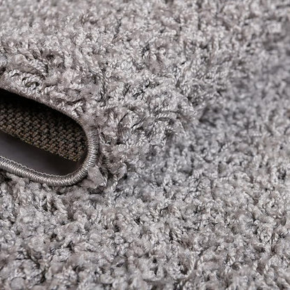 Unique Loom Solid Shag Collection Area Rug (10' x 13' 11" Rectangle, Cloud Gray)