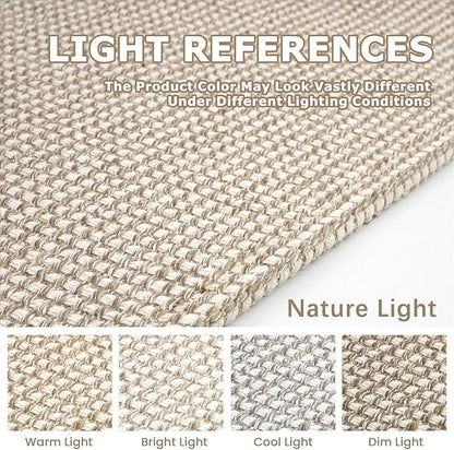 KOZYFLY Runners for Hallways 2x8 ft Washable Kitchen Runner Non Slip Rubber Backed Hall Runners Cotton Entryway Runner Rugs Floor Carpet for Indoor Backdoor Bedroom Kitchen, Ivory/Khaki