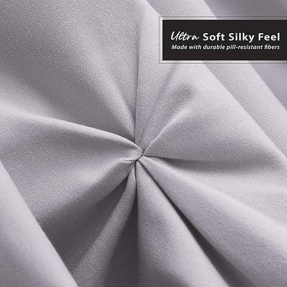 Nestl Grey Lavender Bed Skirt Twin Size, Pinch Pleat Twin Bed Skirt, 14" Inch Drop Twin Bedskirt, Hotel Quality Grey Lavender Bed Skirts, Premium Microfiber Grey Lavender Twin Bed Skirt
