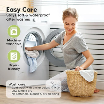 2-pk Waterproof Bassinet Sheets Girls, Boys, Cotton - 33x17 Universal Bassinet Mattress Pad Protector Cover, Compatible with Graco,Baby Delight,Chicco,Halo Bassinest Swivel Sleeper Fitted(Butterflies)