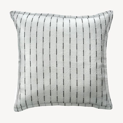 SanVia Gray Rest Premium Cotton Throw Pillow Covers, 20 x 20 Inches, Luxury Handwoven Couch Pillow Covers with Hidden Zipper, Elegant Home Décor, Insert Not Included