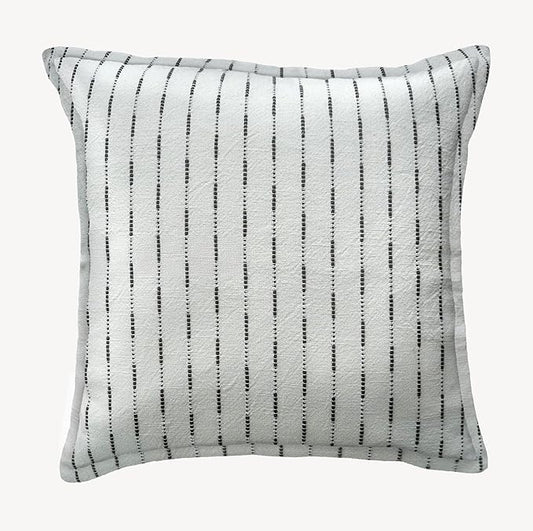 SanVia Gray Rest Premium Cotton Throw Pillow Covers, 20 x 20 Inches, Luxury Handwoven Couch Pillow Covers with Hidden Zipper, Elegant Home Décor, Insert Not Included