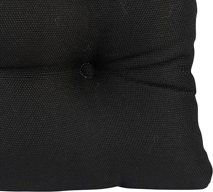 Klear Vu Gripper Overstuffed Universal Non-Slip Dining Chair Cushions for Kitchen Decor or Office Use, U-Shaped Skid-Proof Seat Pad, 17x17 Inches, 2 Count (Pack of 1), Solid Midnight Black