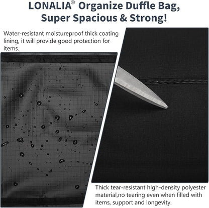 48 Inch Duffle Bag for Travel Camping - 165L Extra Large Heavy Duty Duffel Bag, Sport Equipment Storage Bag with 2 Sides Handles-Black