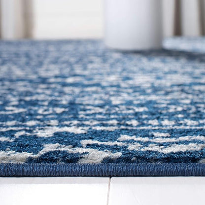 SAFAVIEH Tulum Collection Area Rug - 12' Square, Navy & Ivory, Moroccan Boho Tribal Design, Non-Shedding & Easy to Clean, Ideal for Living Room, Bedroom, Dining Space (TUL272N)