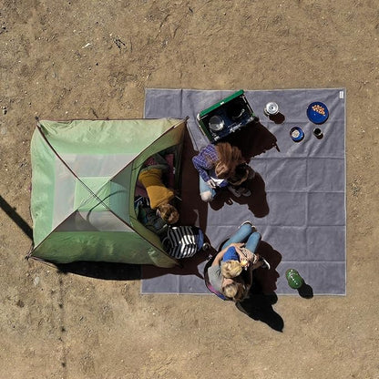 CGEAR Original Sand-Free Outdoor Rug Camping Mat - Water-Resistant & Anti-Fade Material - Military-Grade - Reversible Design - Area Rug for Beach, RV, & Picnics - Travel Bag