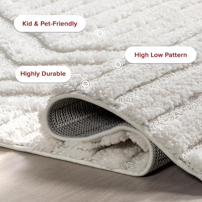 nuLOOM Risette Ivory, 10' x 14', Geometric, Soft and Textured, High Traffic, Stain Resistant, Easy Clean, Durable Area Rug for Bedroom, Living Room, Dining Space, Den, Foyer, Entryway