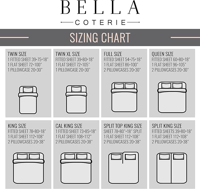 Bella Coterie Luxury Bamboo Viscose Twin XL Size Sheet Set | 100% Organically Grown | Ultra Soft | Cooling for Hot Sleepers | 18" Deep Pocket [Lilac]
