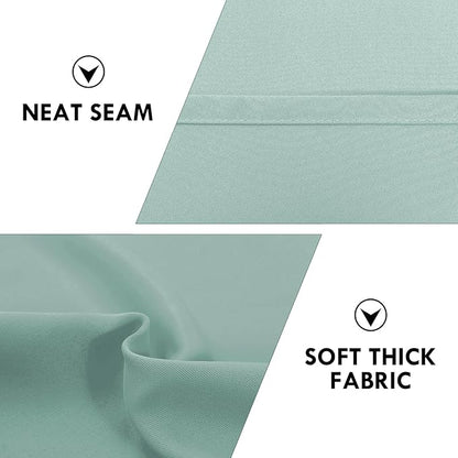 DWCN Blackout Curtains for Living Room Thermal Insulated, Energy Saving & Noise Reducing Bedroom Curtains, Sage Green, W 60x L 36 Inch, Set of 2 Rod Pocket Curtain Panels