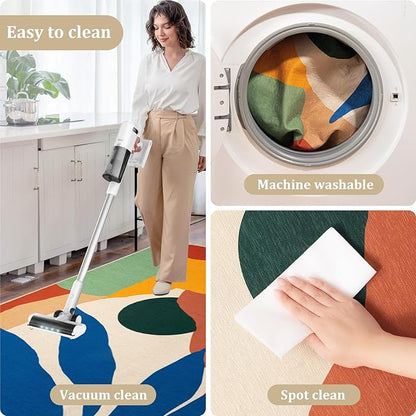 Office Chair Mat for Hardwood Floor, 60"x45" Easy Glide Computer Desk Mat Protector for Rolling Chair Under Desk Rug Nonslip Backing, Machine Wash, (Modern)