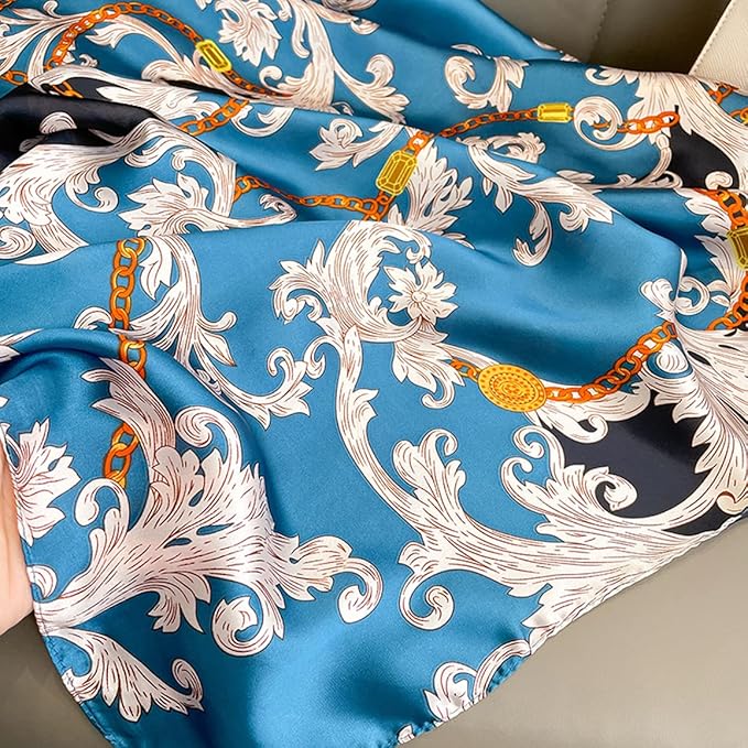 Fashion Scarves Scarf 100% Silk Feeling Scarf Silk Like Scarves Long Lightweight Sunscreen Shawls for Women