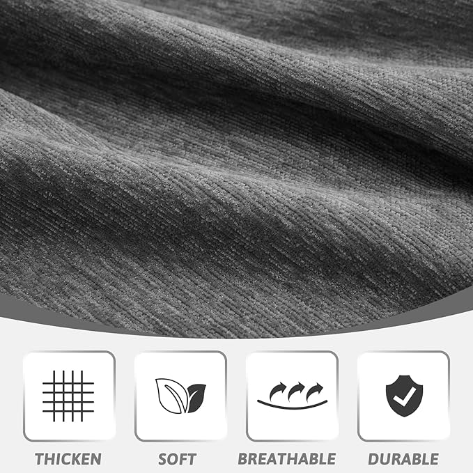 MEETSKY Couch Cover for Pets Sofa Cover for 3 Cushion Couch Sofa Oversized Sofa Slipcovers Sectional Sofa Covers Washable, Sofa Throw Couch for Dogs Couch Protector, 91"x 134", Charcoal Gray