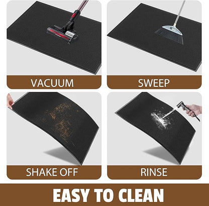Front Door Mat Outside Entrance, 48" x 24" Doormat Outdoor Indoor Entrance, Non Slip Indoor Mats for Entryway, Heavy Duty Waterproof Low Profile Welcome Mat for Entry, Patio, High Traffic Areas