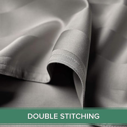 Pure Bamboo California King Sheets, Genuine 100% Organic Viscose Derived from Bamboo Bed Sheet Set, Soft & Cooling, Double Stitching, 2 Year Quality Promise (California King, Jacquard Silver)