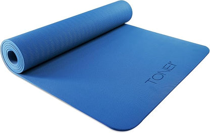 TONE Fitness Yoga Mat 1/4" Thick Non Slip Exercise & Pilates Mat for Home Workouts with Carrying Strap | Multiple Options