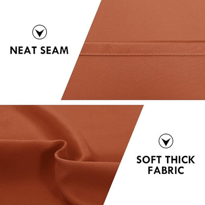 DWCN Blackout Curtains Thermal Insulated, Energy Saving & Noise Reducing Bedroom and Living Room Curtains, Burnt Ochre, W 38x L 45 Inch, Set of 2 Rod Pocket Curtain Panels