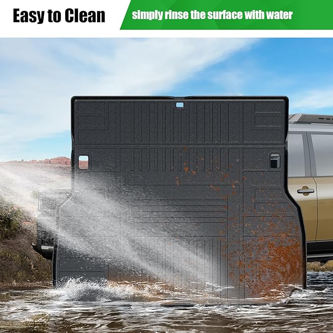 Cargo Mat for Toyota Land Cruiser 2026 2025 2024, Trunk Mat with Backrest Mat All Weather Protection Cargo Liner Replacement for 2025 Toyota Land Cruiser Accessories