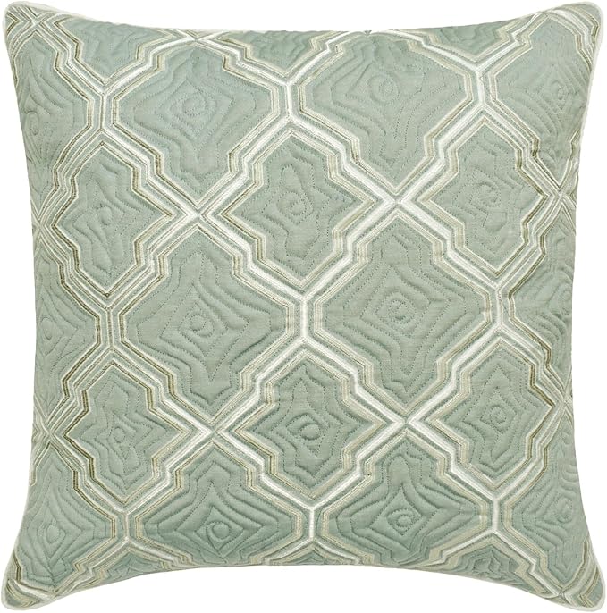 The HomeCentric King/Queen/Twin Light Blue Decorative Bed Runner Full 68"x18" Bed Runner with One Pillow Cover, Quiled, Embroidery Bed Scarf on Jacquard Fabric - Estelle