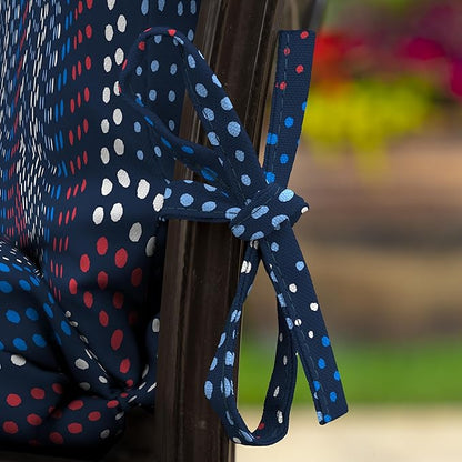 Arden Outdoor Dining Chair Cushion, 20 in x 20 in, Patio Cushion for Patio, Dining, or Rocking Chairs, Sapphire Liberty Mosaic