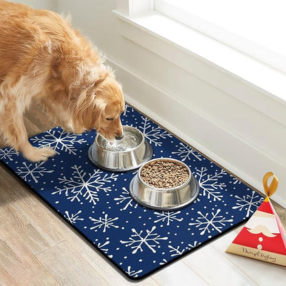 Dog Food Mats for Floors, Absorbent Dog Bowl Mat for Food and Water Dispenser Mat, Quick Dry Cat Food Mat Pet Supplies