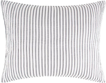 Levtex Home Tobago Stripe Charcoal Reversible King/Cal King Quilt Set (106x92in) and 2 Pillow Shams (36x20in) - Striped - Charcoal - Cotton King Size Quilt Bedding Set - Lightweight Soft Pre-Washed