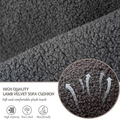 Armrest Cover, Recliner Chair Protector, Furniture Protector Slip, Side Storage Pocket, Stretch Armchair Couch Arm Rest Cover for Recliner, Chair, Sofa (Dark Gray,2 Seater(4pcs))