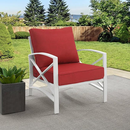Goodgoods 24x28 inch Outdoor/Indoor Deep Seat Cushions Set of 2 Deep Seat Bottom Resilient Foam Filling Water Repellent Stain-Resistant UV Resistant Weather Resistant Patio Furniture Chili