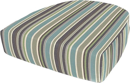 Cushion Source Rounded Back Seat Cushion, 19.5" x 20" x 5" deep Indoor and Outdoor Durable seat Cushion Made with Fade Resistant Sunbrella Fabric, Hidden Zipper, Sunbrella Brannon Whisper