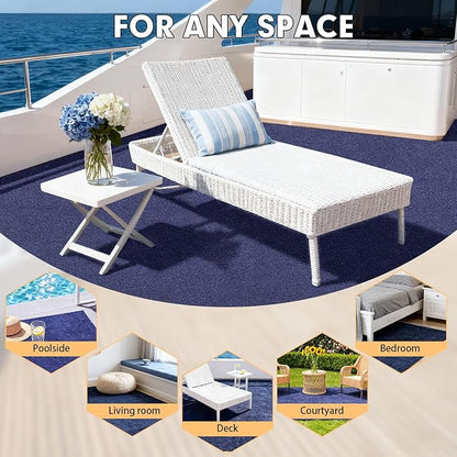 Marine Carpet,5 FT x 15 FT Deep Blue Indoor Outdoor Carpet 0.2" Thick Boat Carpet with Water-Proof TPE Backing, Non-Slide Outdoor Marine Carpet Roll for Home, Patio, Porch, Deck