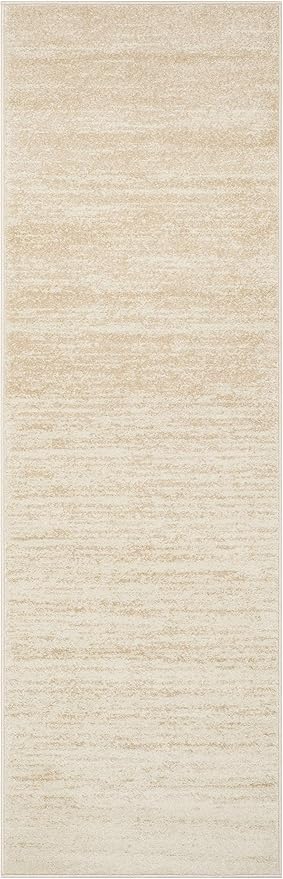 SAFAVIEH Adirondack Collection Runner Rug - 2'6" x 18', Champagne & Cream, Modern Ombre Design, Non Shedding & Easy to Clean, Ideal for Hallway, Foyer, Kitchen, Entryway, Bedroom (ADR113W)