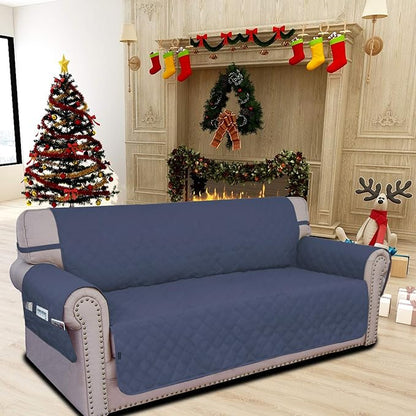 Easy-Going Sofa Slipcover Oversized Sofa Cover Waterproof Couch Cover Furniture Protector Cover Pets Covers Washable Non-Slip Fabric Pets Kids Children Dog Cat (Oversized Sofa, Navy)