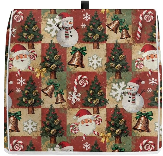 Christmas Stand Mixer Cover 6-8Qt Retro Mixer Cover Washable Anti-Stain Appliance Covers for Kitchen Counter Mixer Parts & Accessories Christmas Decor Gift for Friends