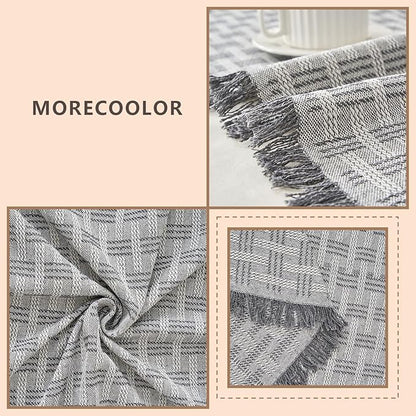 Grey Couch Cover Blanket Cute Geometrical Jacquard Washable Sofa Cover for Extra Large Furniture for 3 Cushion Sofa L Shaped Sectional Couch Blanket 71"x 134"