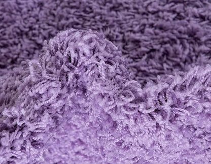 Unique Loom Solid Shag Collection Area Rug (7' 1" x 10' Rectangle, Lilac)