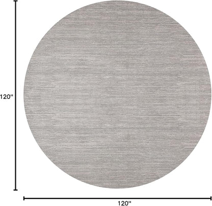 SAFAVIEH Vision Collection Area Rug - 10' Round, Silver, Modern Ombre Design, Non-Shedding & Easy to Clean, Ideal for Living Room, Bedroom, Dining Space (VSN606G)