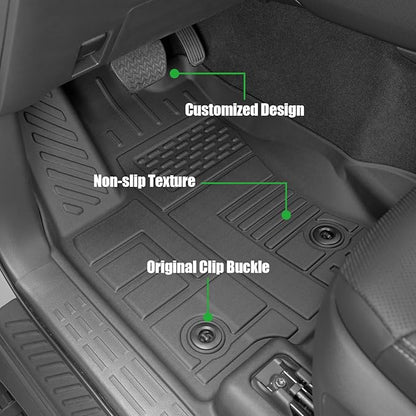 Floor Mats & Cargo Mat for 2024 2025 2026 Toyota Land Cruiser 5-seat, Including Backrest Mat, 4 Door Sill Protector, All Weather TPE Trunk Liner Seat Back Covers Accessories