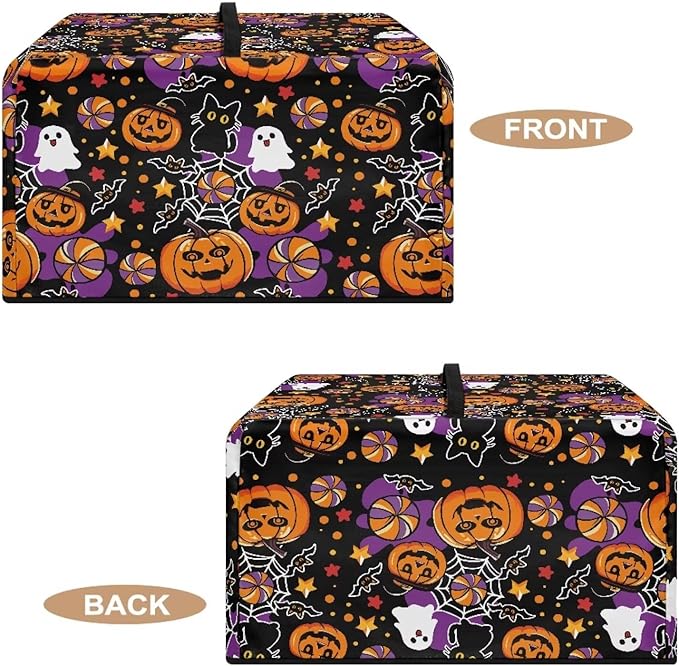 Microwave Oven Grill Cover, Halloween Pumpkin Waterproof Heat-Resistant Anti-Scratch Protective Cover Case for Countertop Microwave Oven Stylish Microwaves Ovens Covers