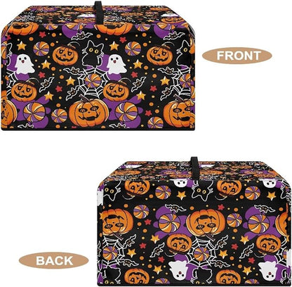 Microwave Oven Grill Cover, Halloween Pumpkin Waterproof Heat-Resistant Anti-Scratch Protective Cover Case for Countertop Microwave Oven Stylish Microwaves Ovens Covers