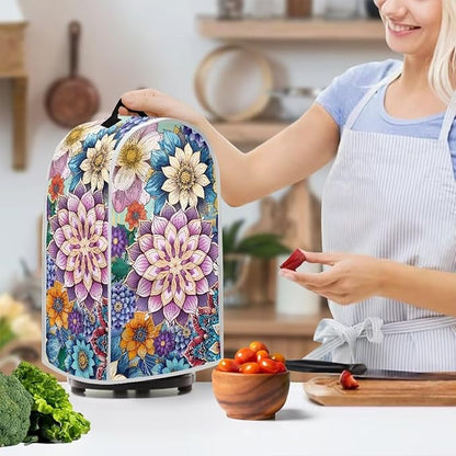 Bohe Flower Pattern Blender Cover Kitchen Blender Dust Covers Food Processor Dust Cover Stand Mixer Case Coffee Maker Appliance Cover for Home Kitchen Indoor