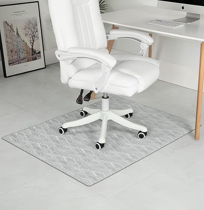 Chair Mat for Hardwood & Tile Floor, 47" x 60" Heavy Duty Office Chair Mat for Rolling Chairs, Anti Slip, Non-Curve, Floor Protector for Home Office