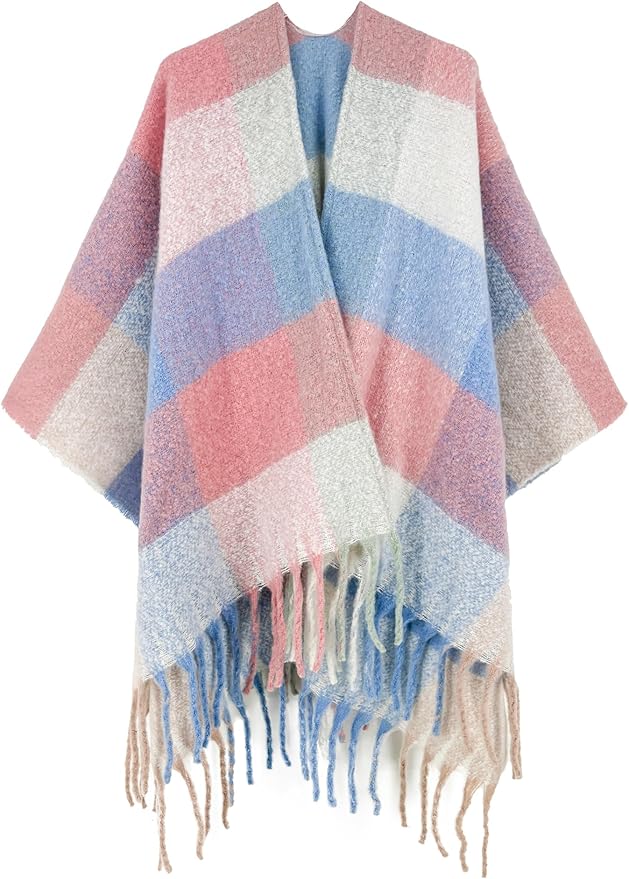 Breezy Lane Women's Shawl Wraps Warm Poncho Ruana Wrap Cardigan
