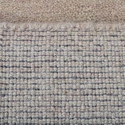 Rugsotic Carpets Hand Knotted Loom Wool ECO-Friendly Area Rugs - 2'6''x6', Runner, Beige Color, Solid Plain Design, High Pile Handmade Anti Skid Area Rugs for Living Room, Bed Room (L00111)